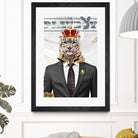 The King by Carole St-Germain on GIANT ART - red pop tiger