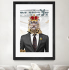 The King by Carole St-Germain on GIANT ART - red pop tiger