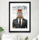 The King by Carole St-Germain on GIANT ART - red pop tiger