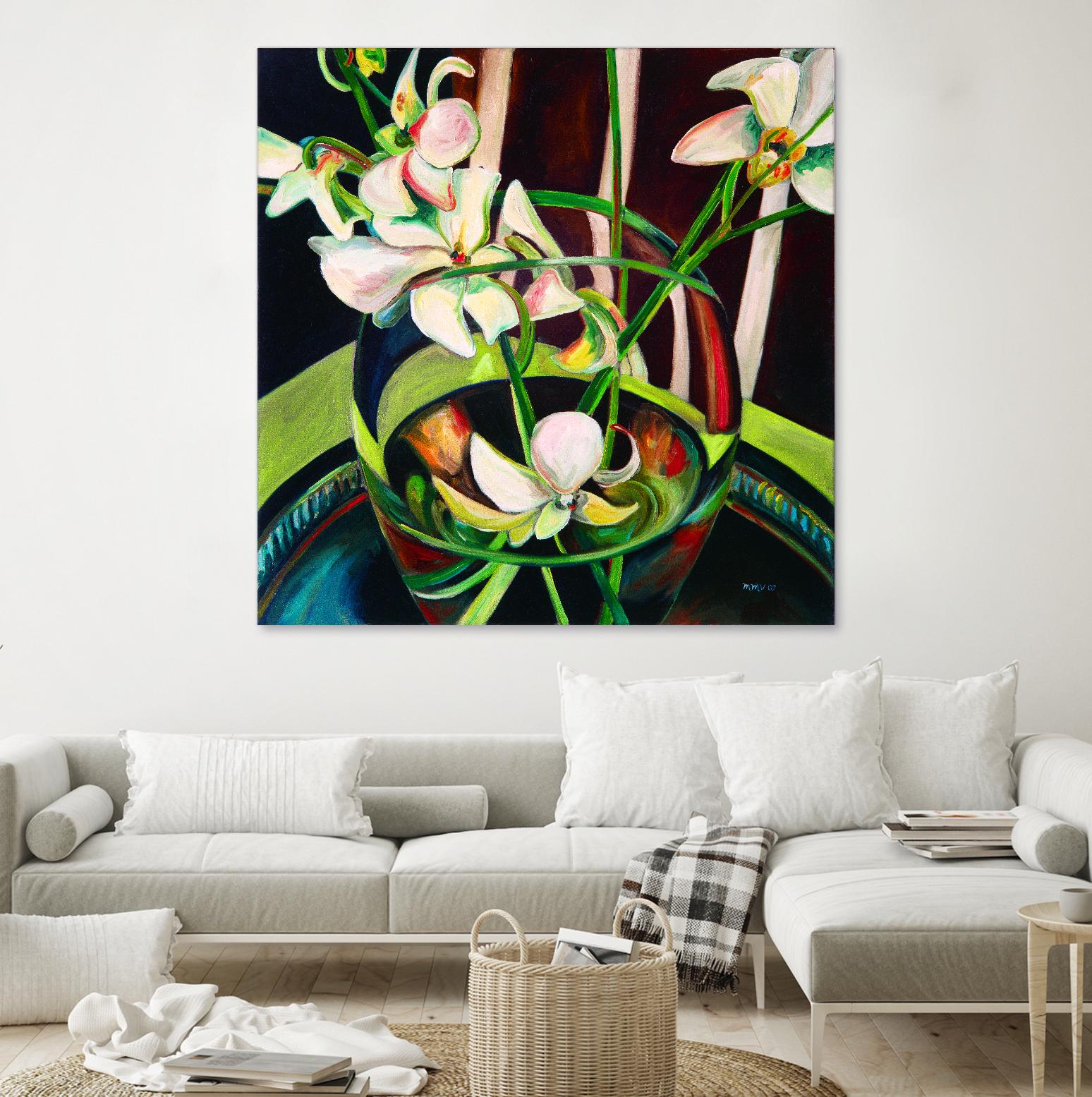 Unfolding by Mary McLorn Valle on GIANT ART - green floral