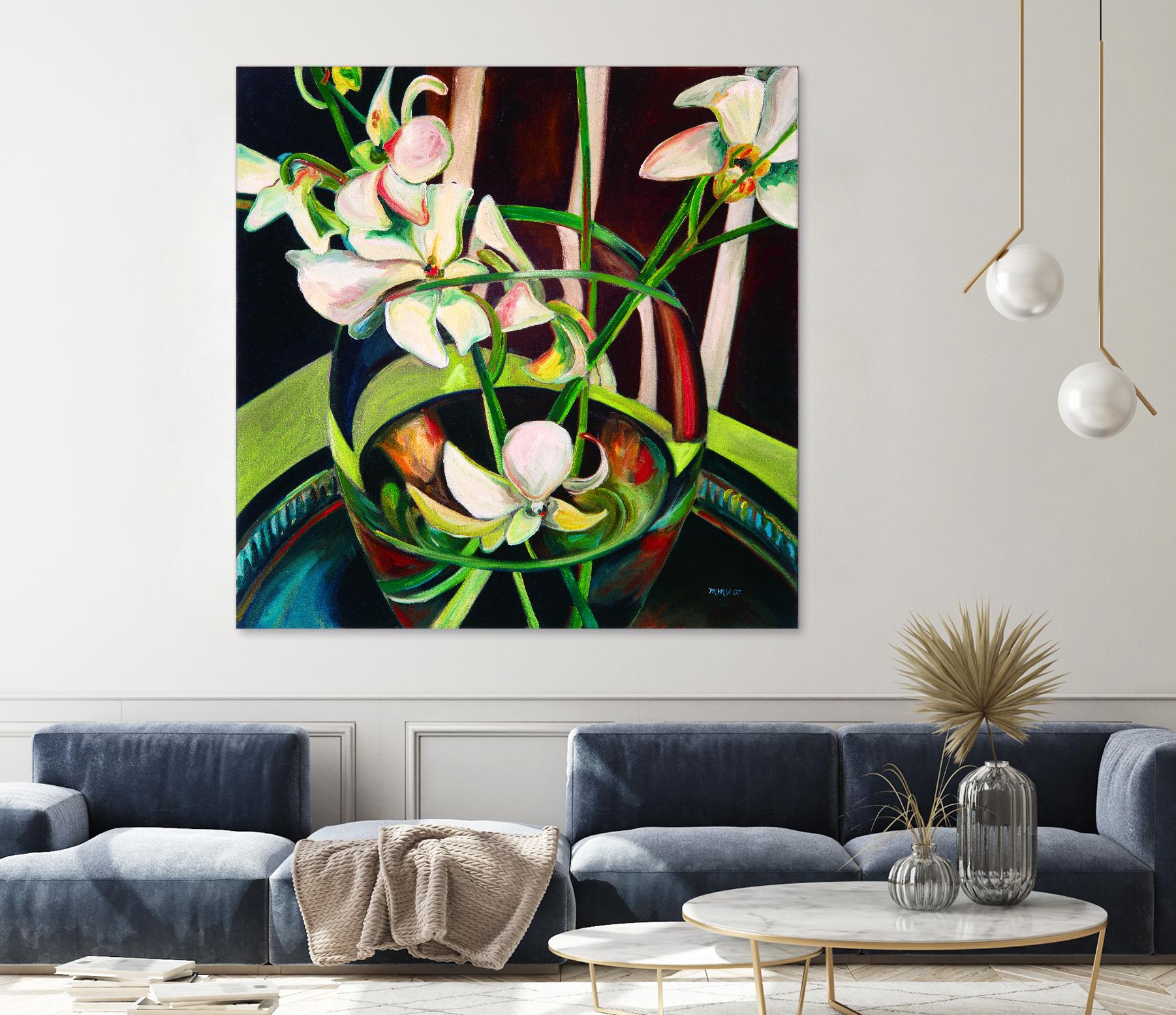 Unfolding by Mary McLorn Valle on GIANT ART - green floral