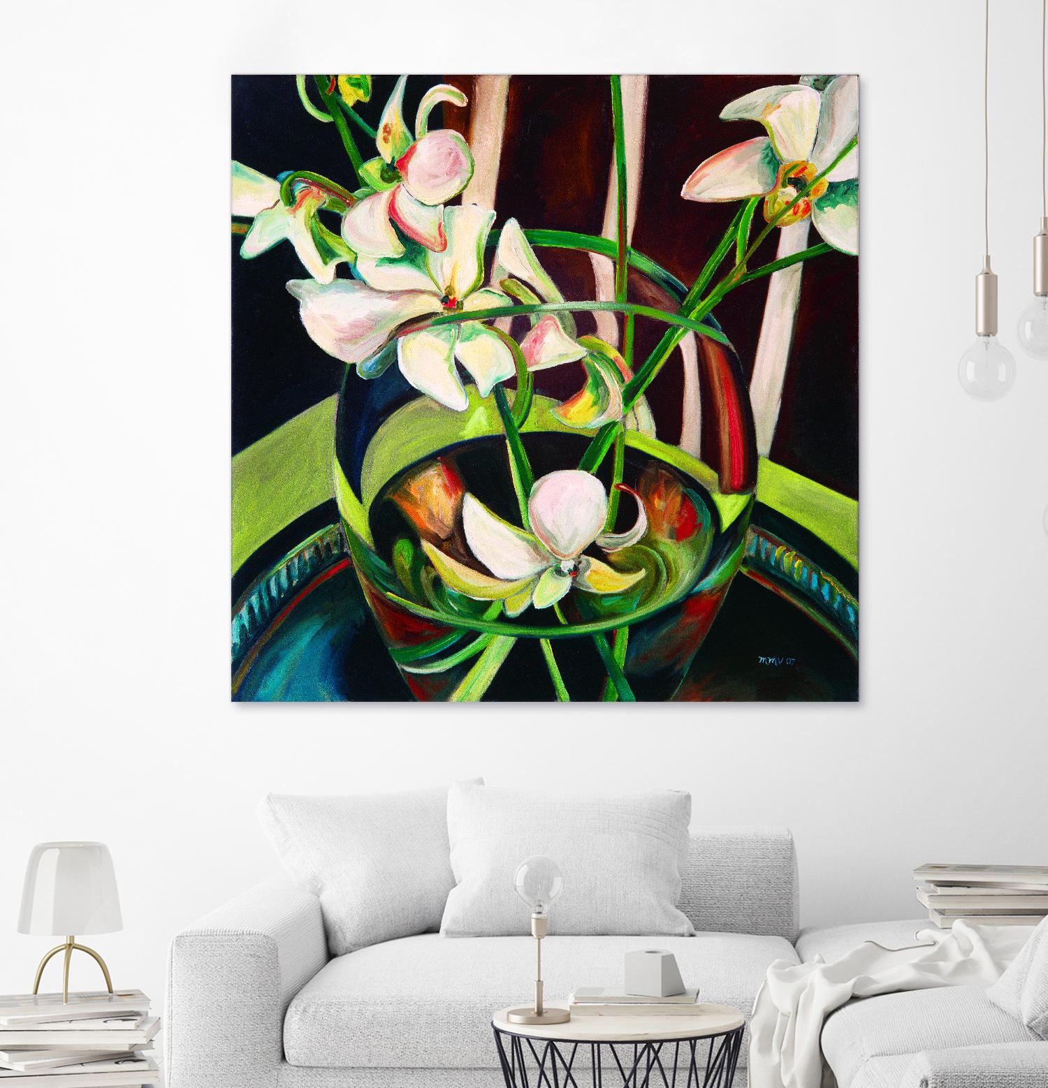 Unfolding by Mary McLorn Valle on GIANT ART - green floral