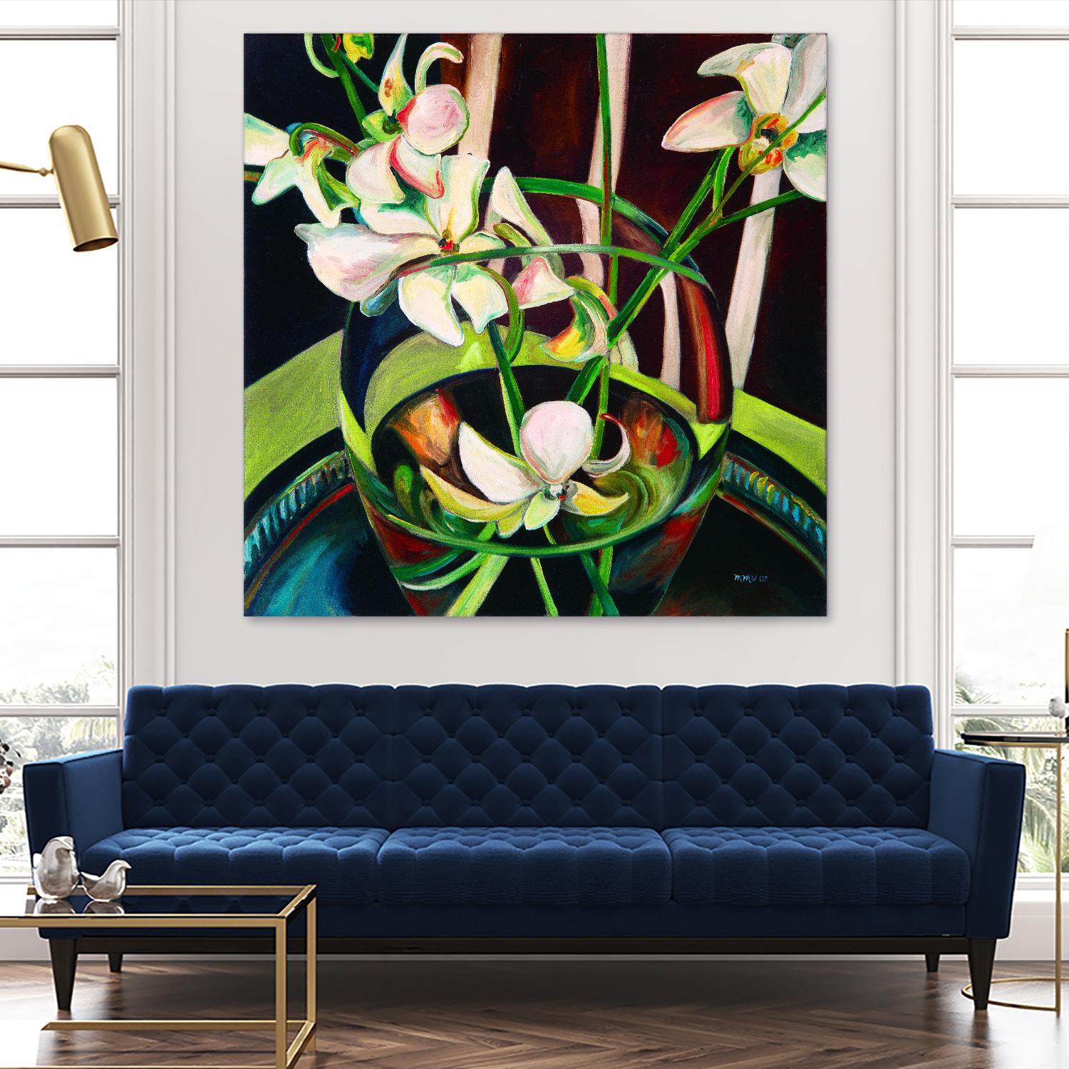 Unfolding by Mary McLorn Valle on GIANT ART - green floral