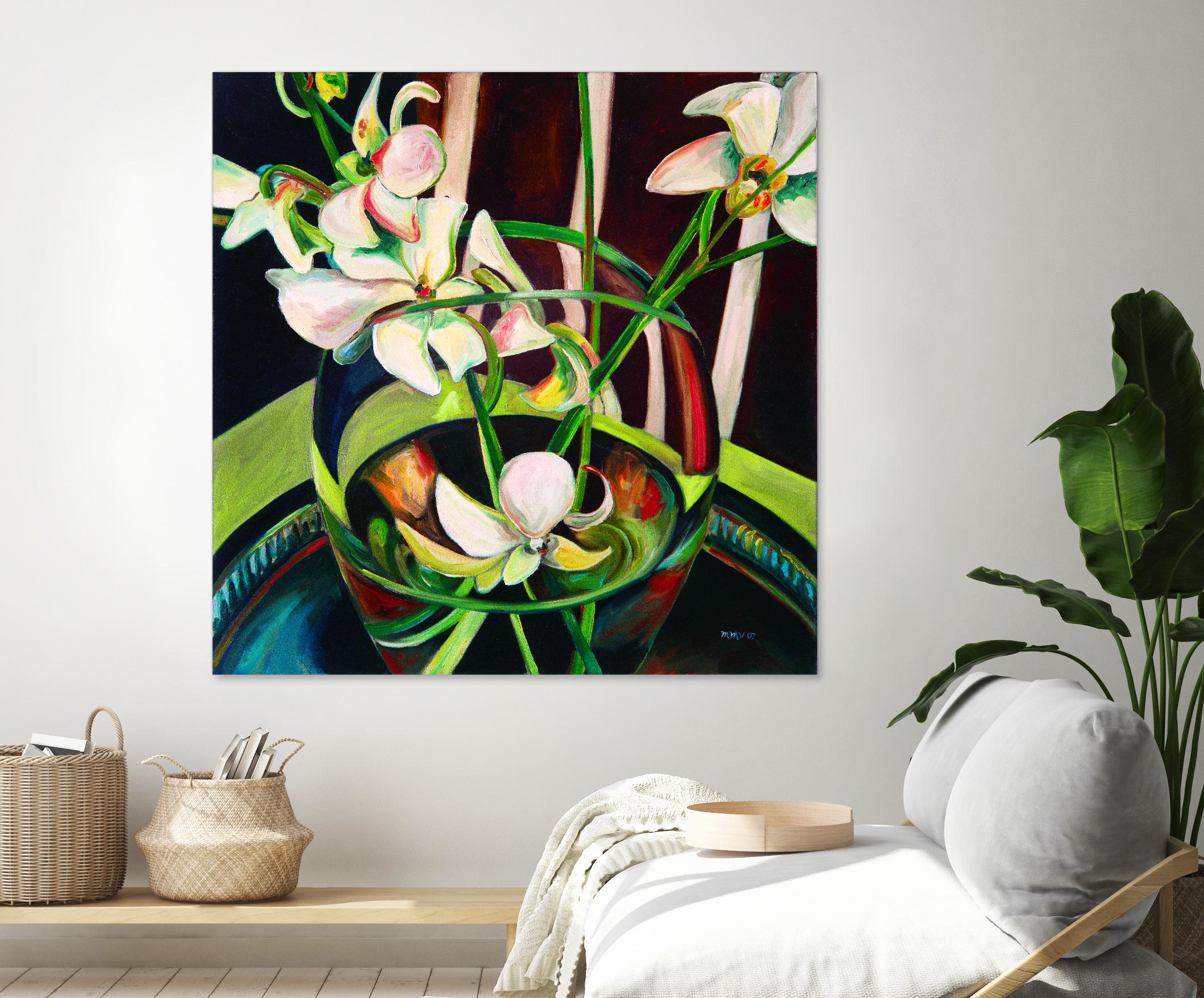 Unfolding by Mary McLorn Valle on GIANT ART - green floral