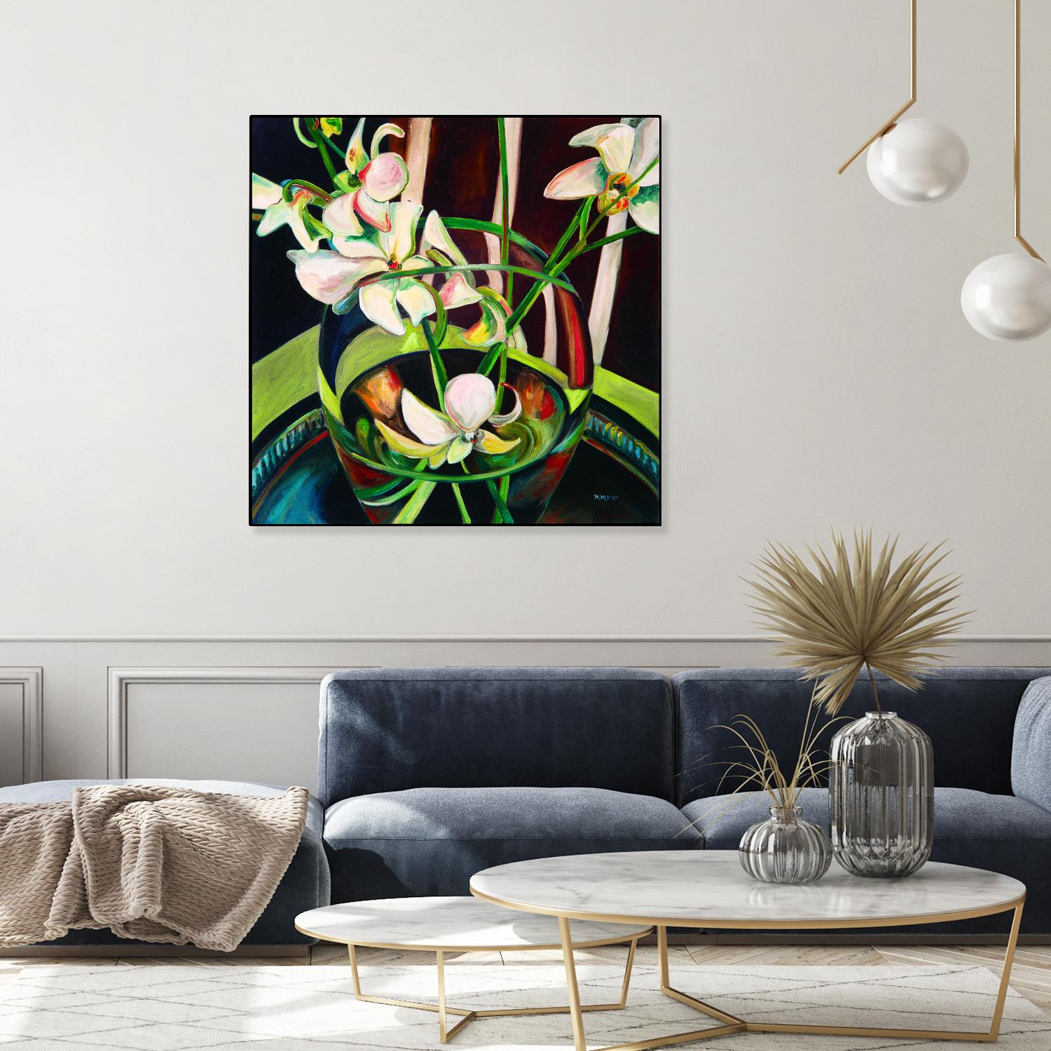 Unfolding by Mary McLorn Valle on GIANT ART - green floral