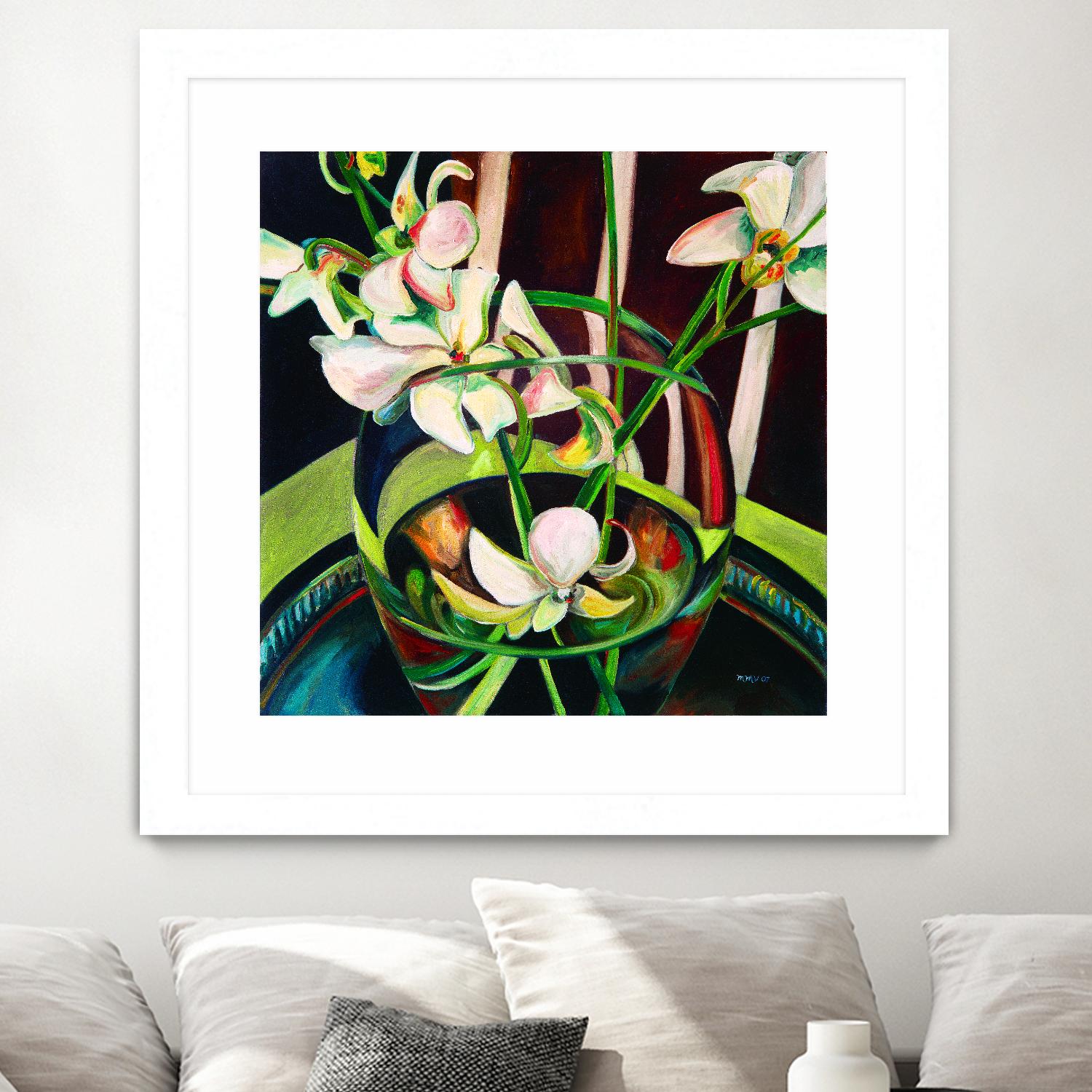 Unfolding by Mary McLorn Valle on GIANT ART - green floral