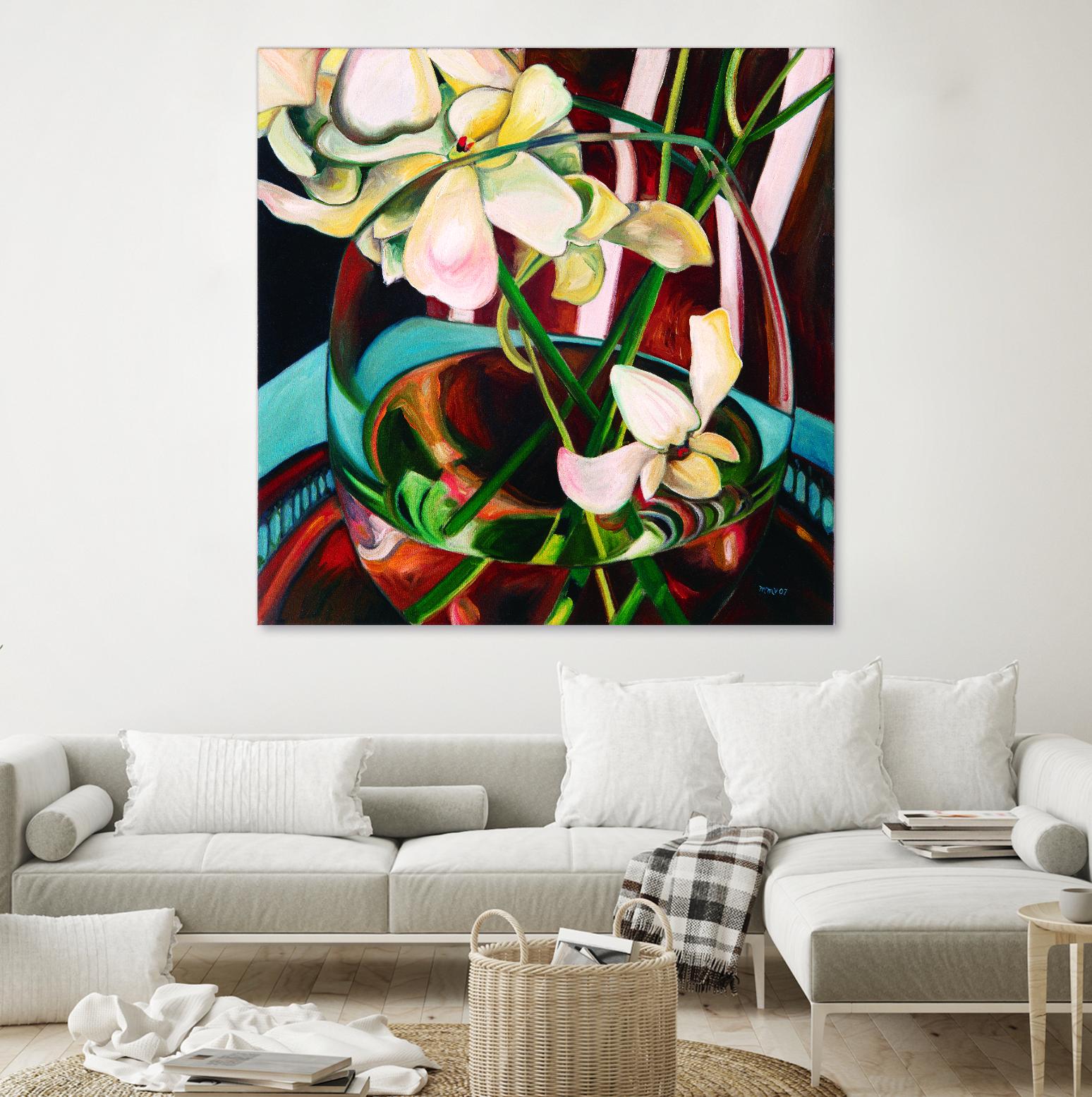 Deeper by Mary McLorn Valle on GIANT ART - blue floral
