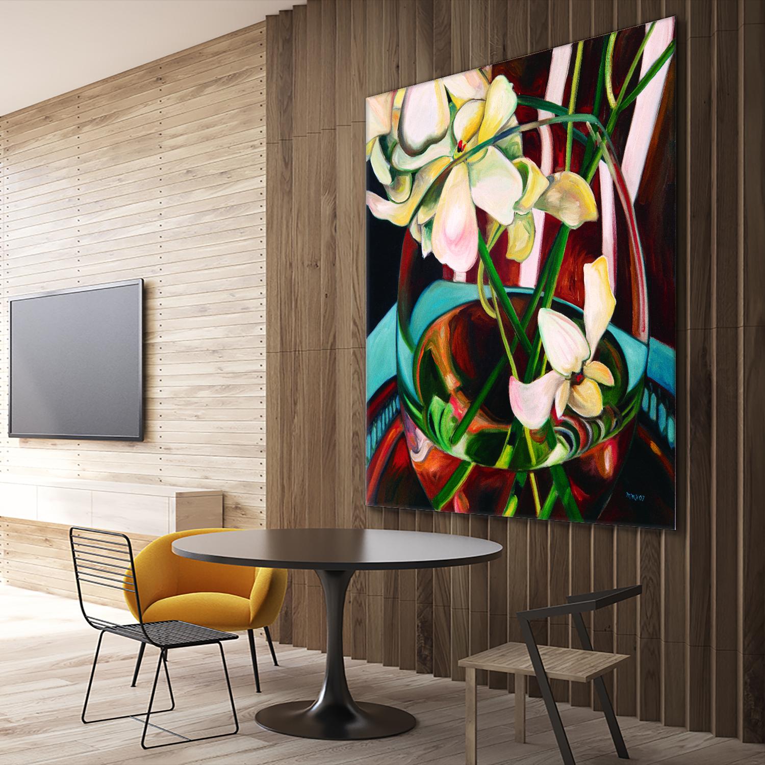 Deeper by Mary McLorn Valle on GIANT ART - blue floral