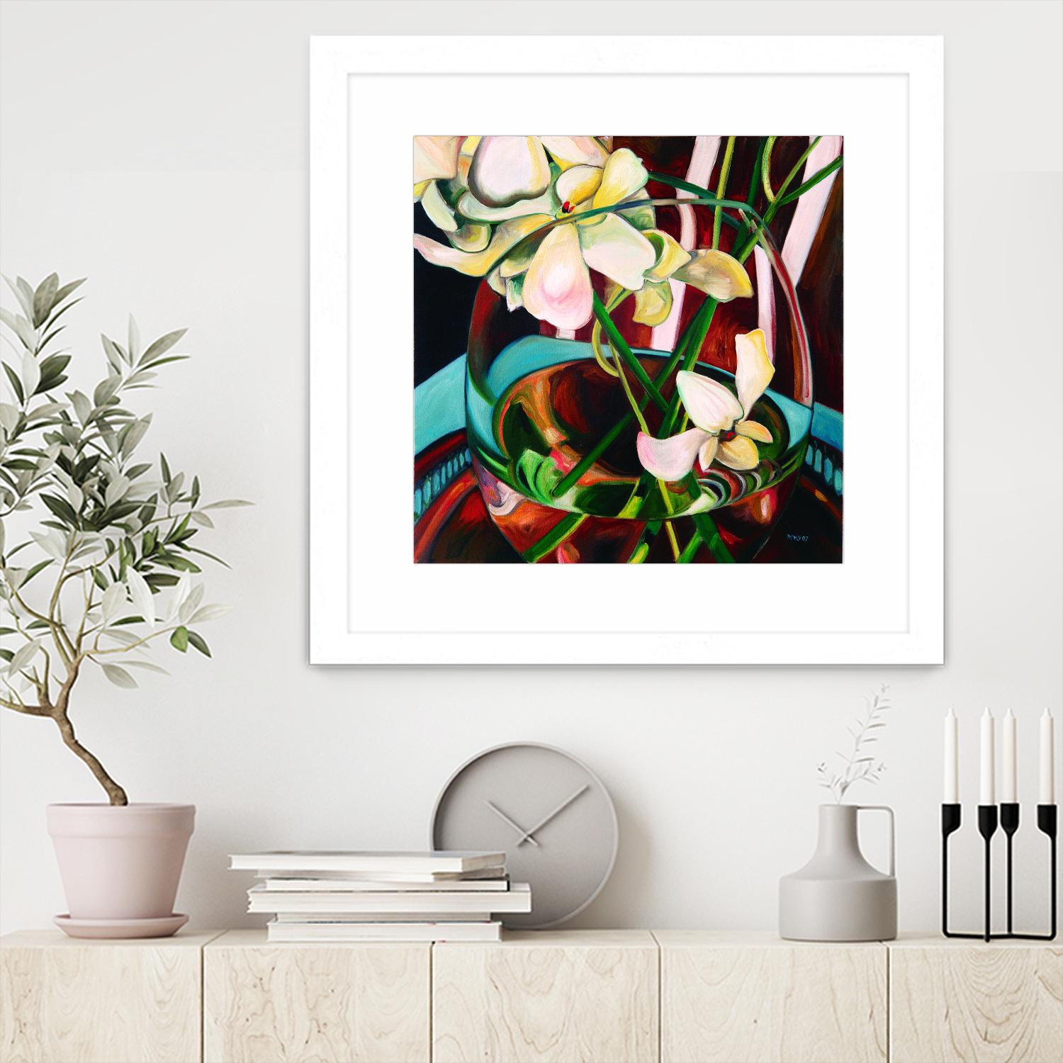 Deeper by Mary McLorn Valle on GIANT ART - blue floral