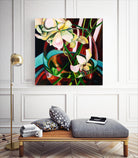 Deeper by Mary McLorn Valle on GIANT ART - blue floral