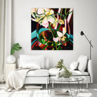 Deeper by Mary McLorn Valle on GIANT ART - blue floral