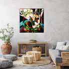 Deeper by Mary McLorn Valle on GIANT ART - blue floral