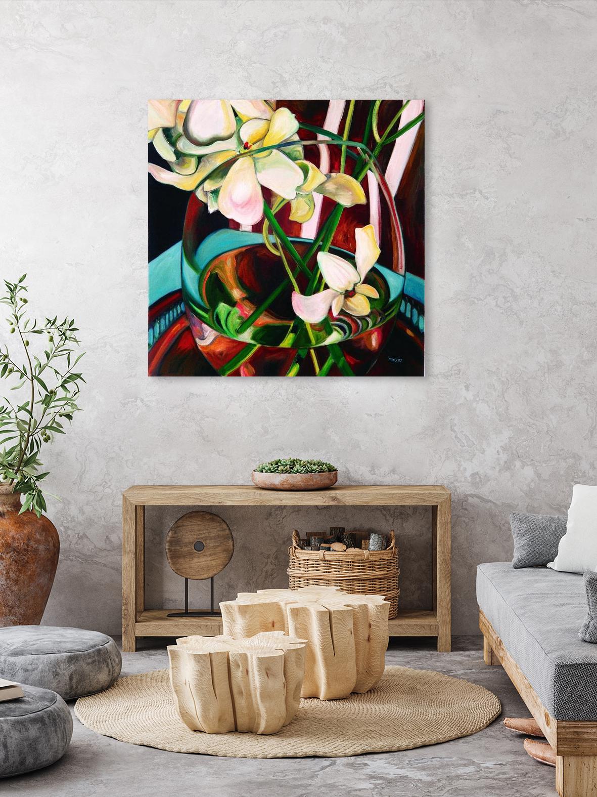 Deeper by Mary McLorn Valle on GIANT ART - blue floral