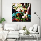 Deeper by Mary McLorn Valle on GIANT ART - blue floral