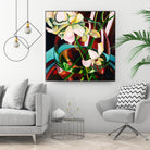 Deeper by Mary McLorn Valle on GIANT ART - blue floral