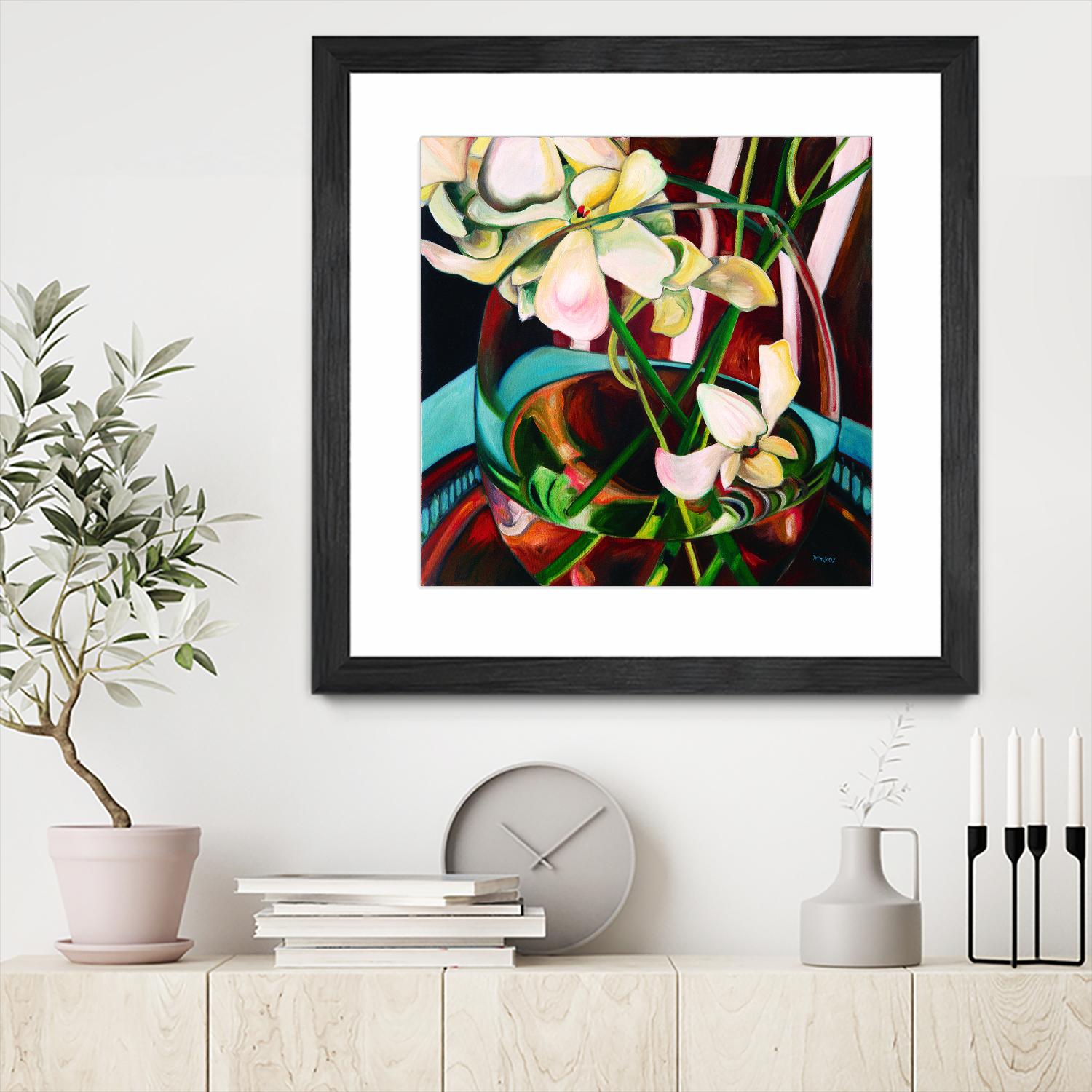 Deeper by Mary McLorn Valle on GIANT ART - blue floral