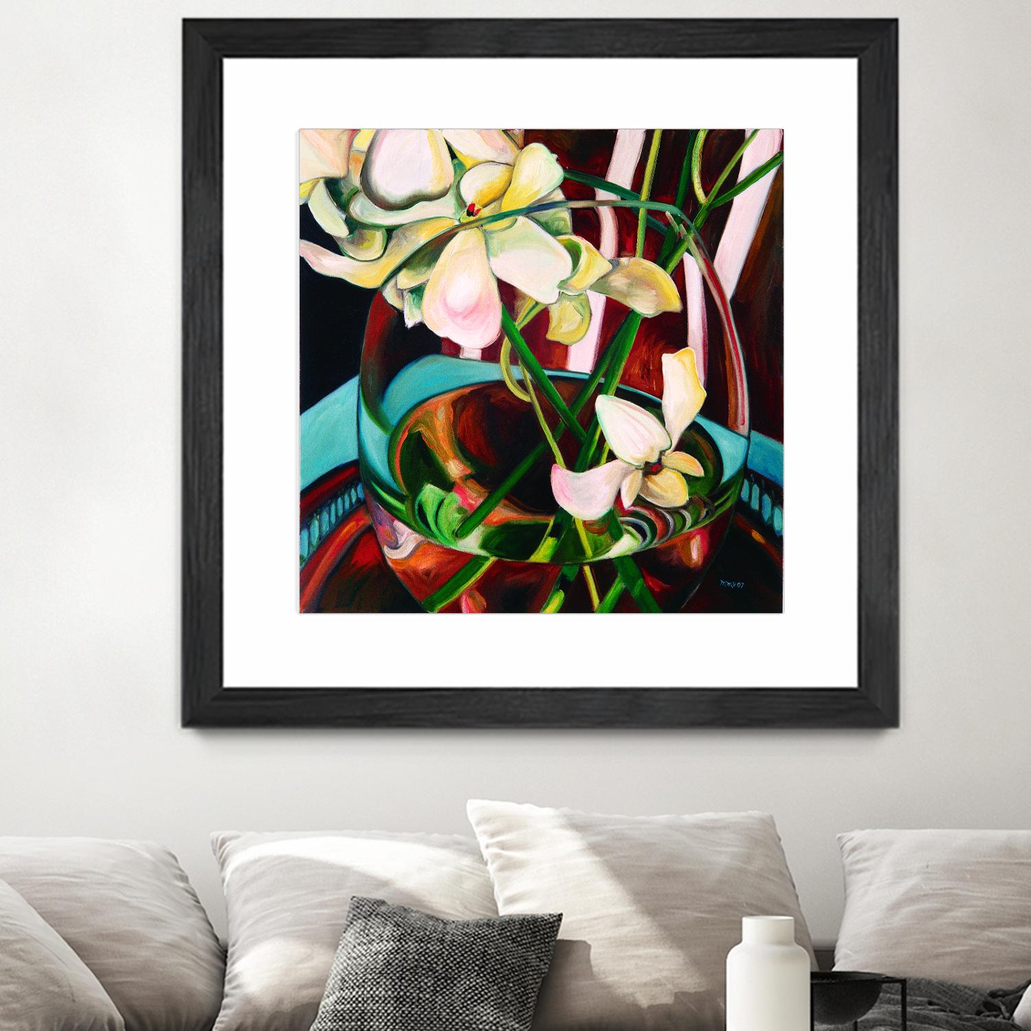 Deeper by Mary McLorn Valle on GIANT ART - blue floral