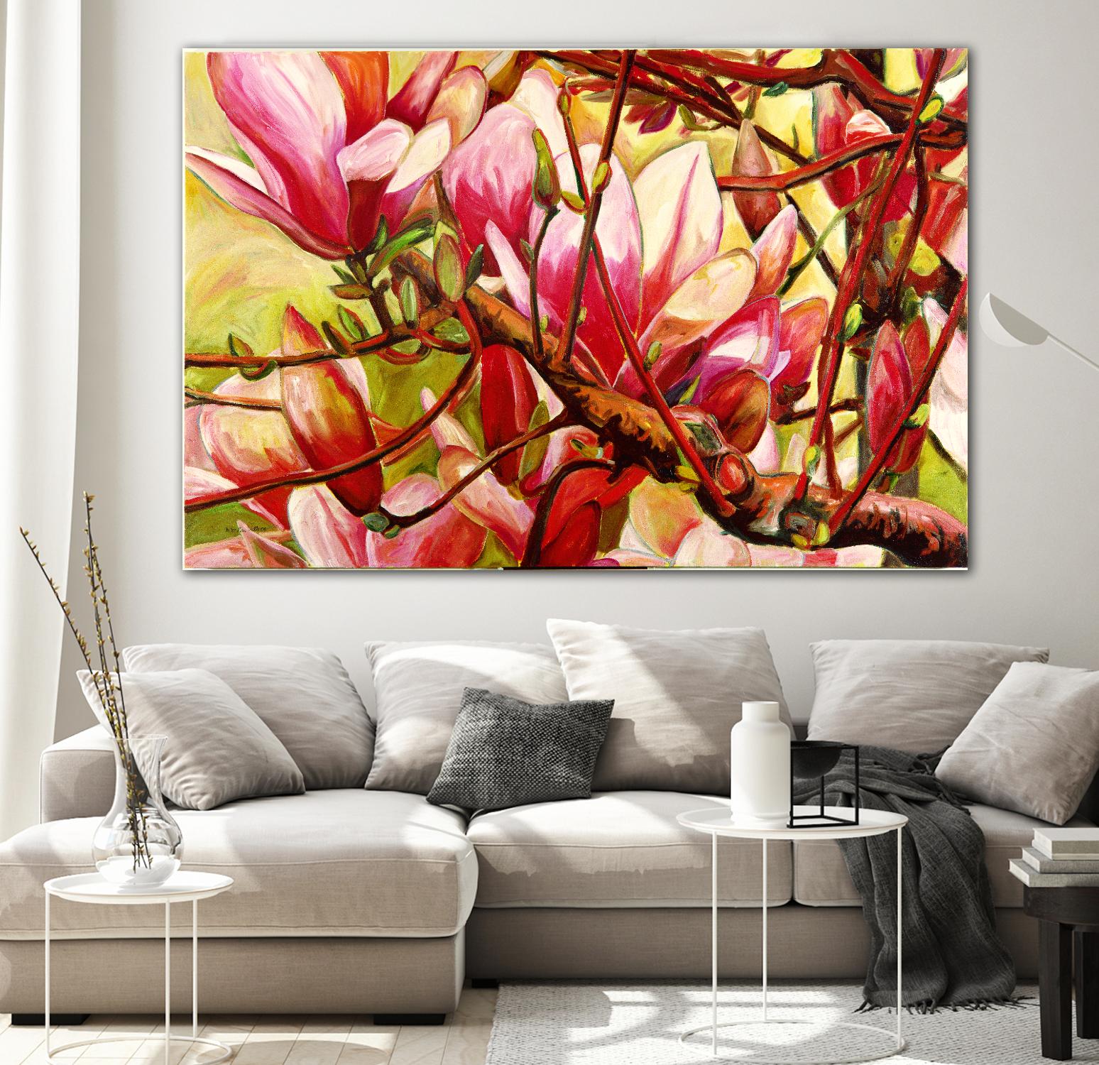 Connection by Mary McLorn Valle on GIANT ART - green floral