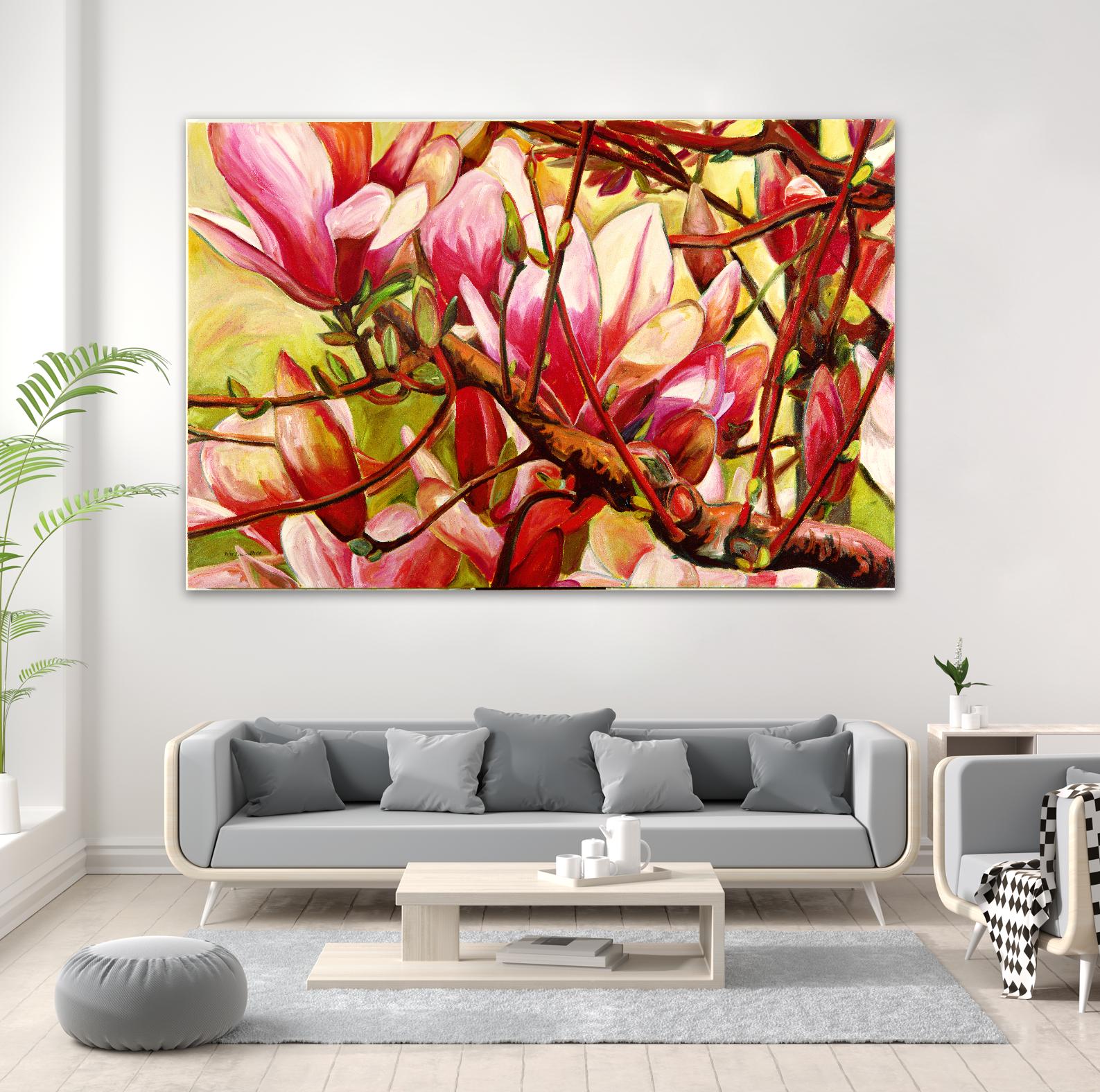 Connection by Mary McLorn Valle on GIANT ART - green floral