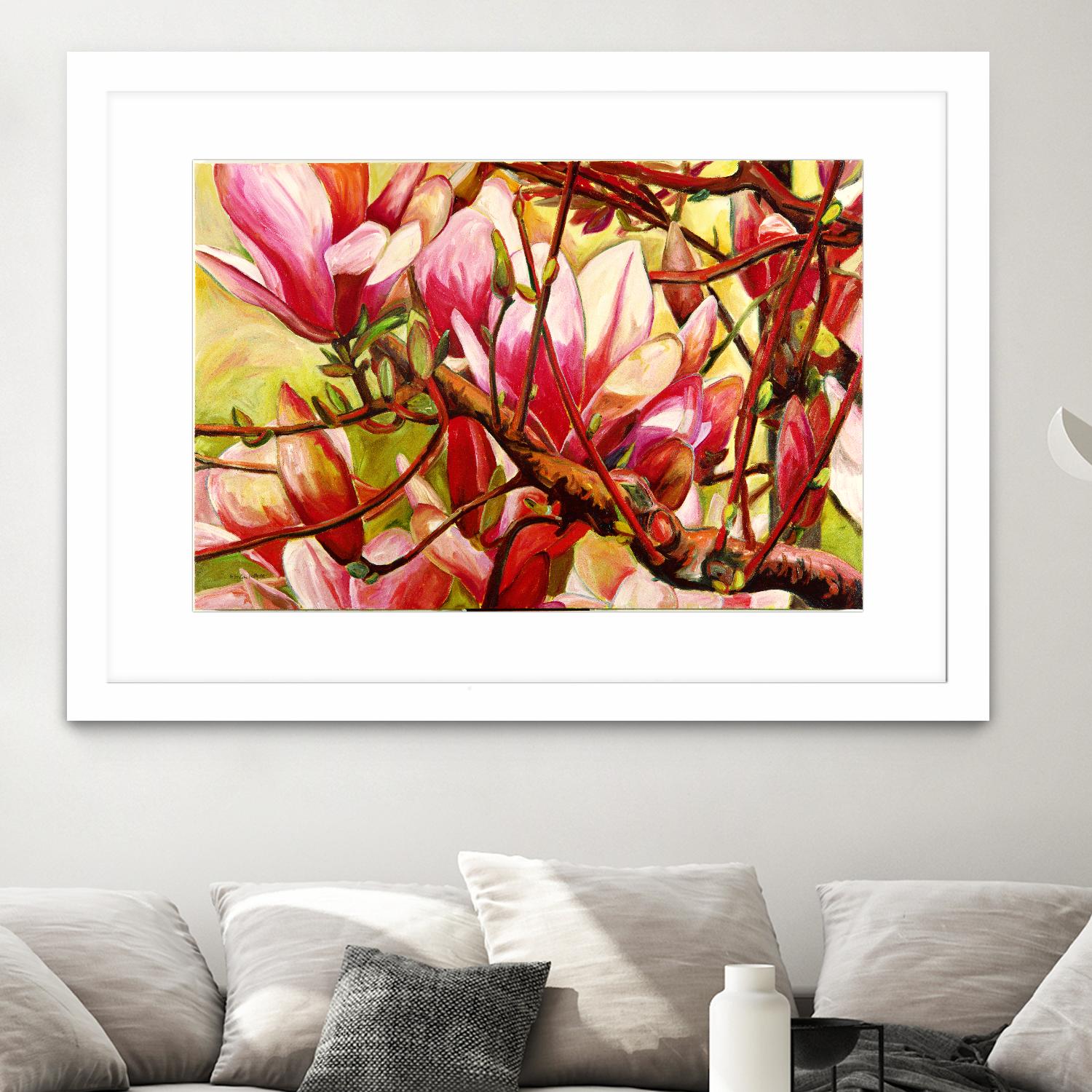 Connection by Mary McLorn Valle on GIANT ART - green floral