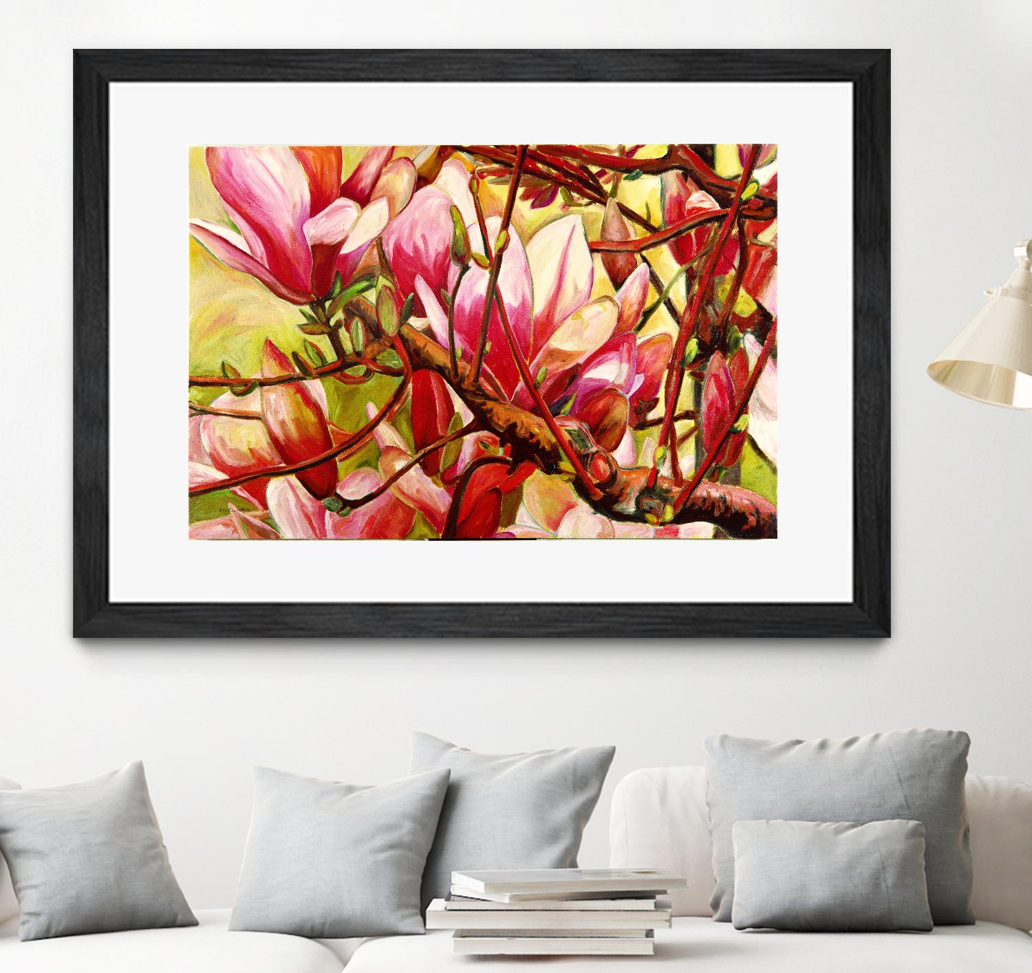 Connection by Mary McLorn Valle on GIANT ART - green floral