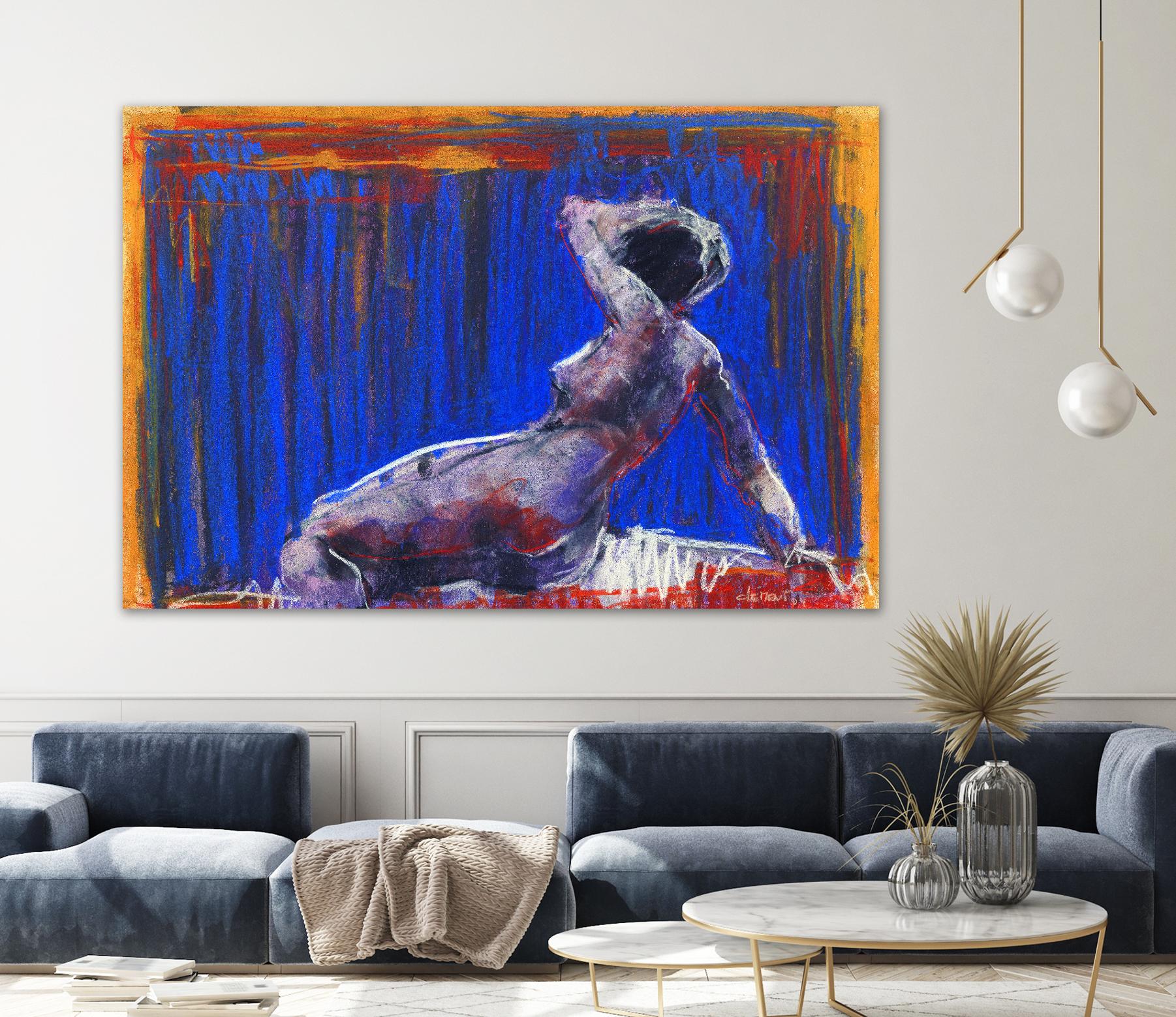Resti by Jacques Clement on GIANT ART - blue nude