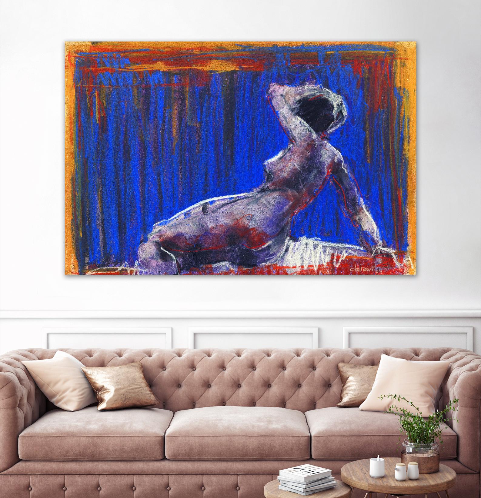 Resti by Jacques Clement on GIANT ART - blue nude