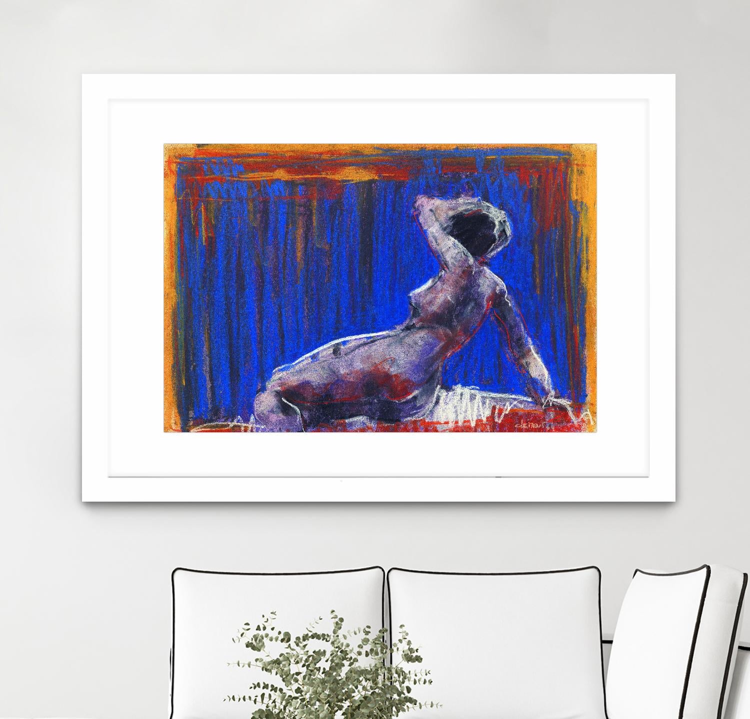 Resti by Jacques Clement on GIANT ART - blue nude