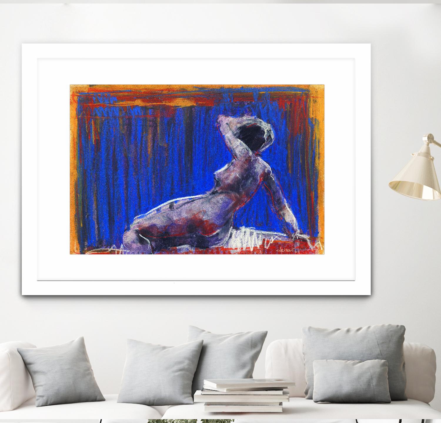 Resti by Jacques Clement on GIANT ART - blue nude