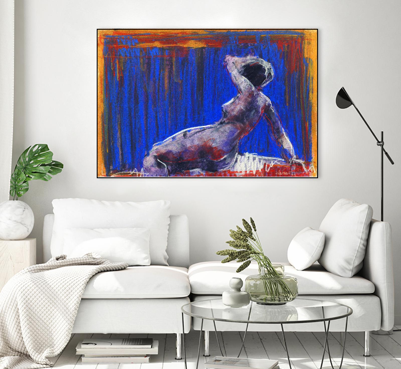 Resti by Jacques Clement on GIANT ART - blue nude