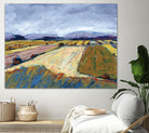 Pastel Field II by Jacques Clement on GIANT ART - blue landscape