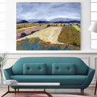 Pastel Field II by Jacques Clement on GIANT ART - blue landscape