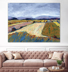 Pastel Field II by Jacques Clement on GIANT ART - blue landscape