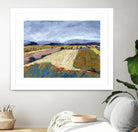Pastel Field II by Jacques Clement on GIANT ART - blue landscape