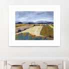 Pastel Field II by Jacques Clement on GIANT ART - blue landscape