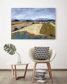 Pastel Field II by Jacques Clement on GIANT ART - blue landscape