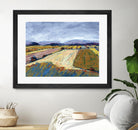 Pastel Field II by Jacques Clement on GIANT ART - blue landscape