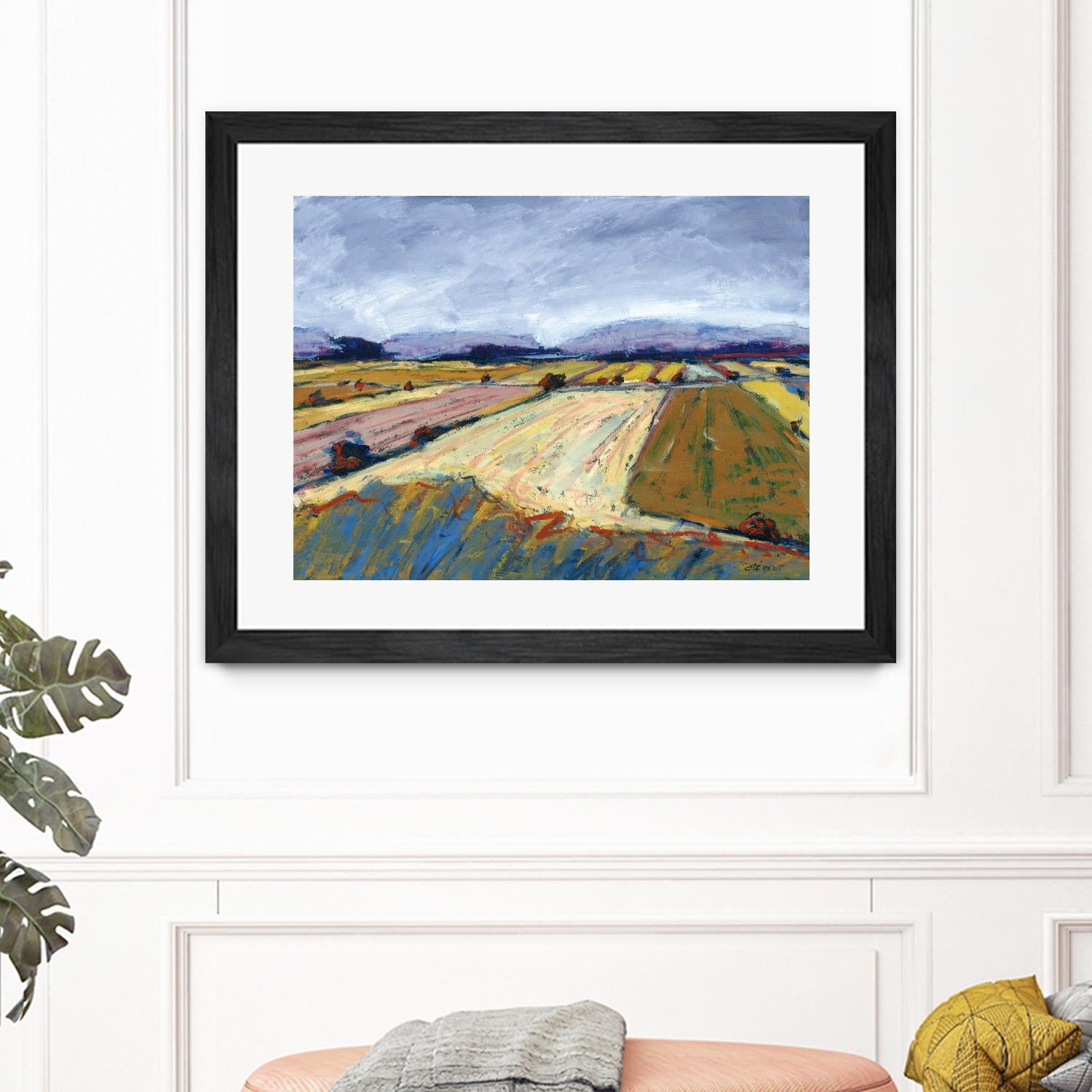 Pastel Field II by Jacques Clement on GIANT ART - blue landscape