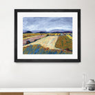 Pastel Field II by Jacques Clement on GIANT ART - blue landscape