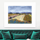Pastel Field II by Jacques Clement on GIANT ART - blue landscape