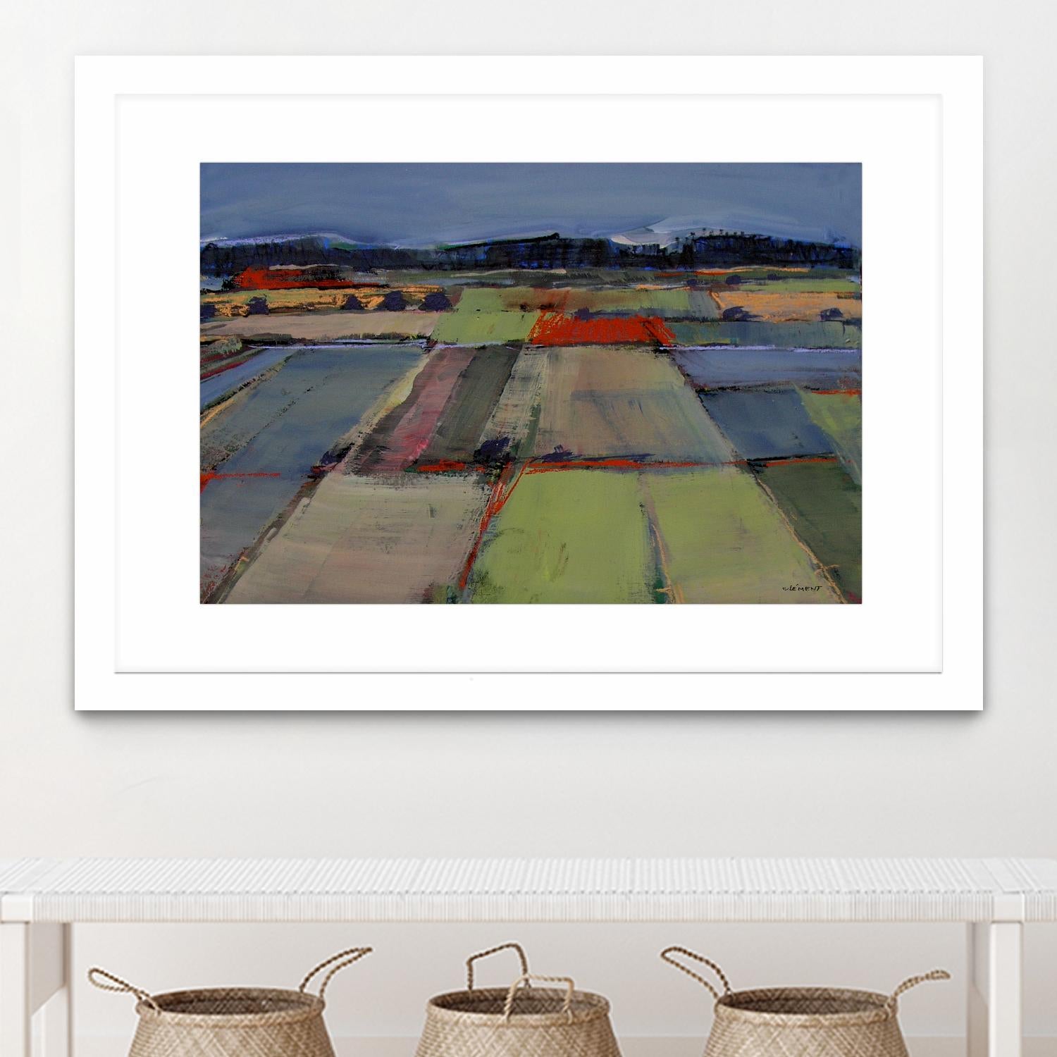Pastel Field IV by Jacques Clement on GIANT ART - blue landscape