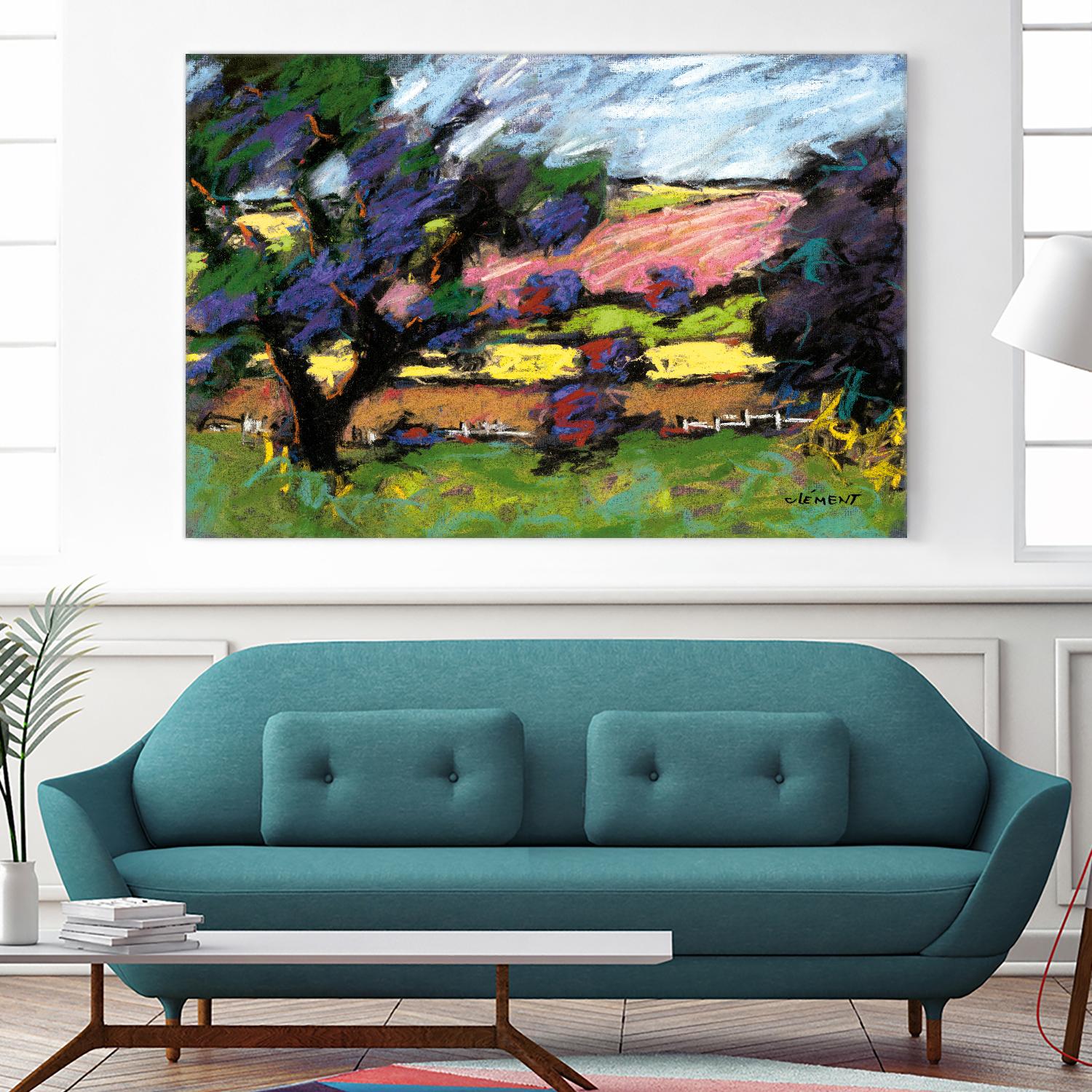 Pastel Landscape I by Jacques Clement on GIANT ART - blue landscape