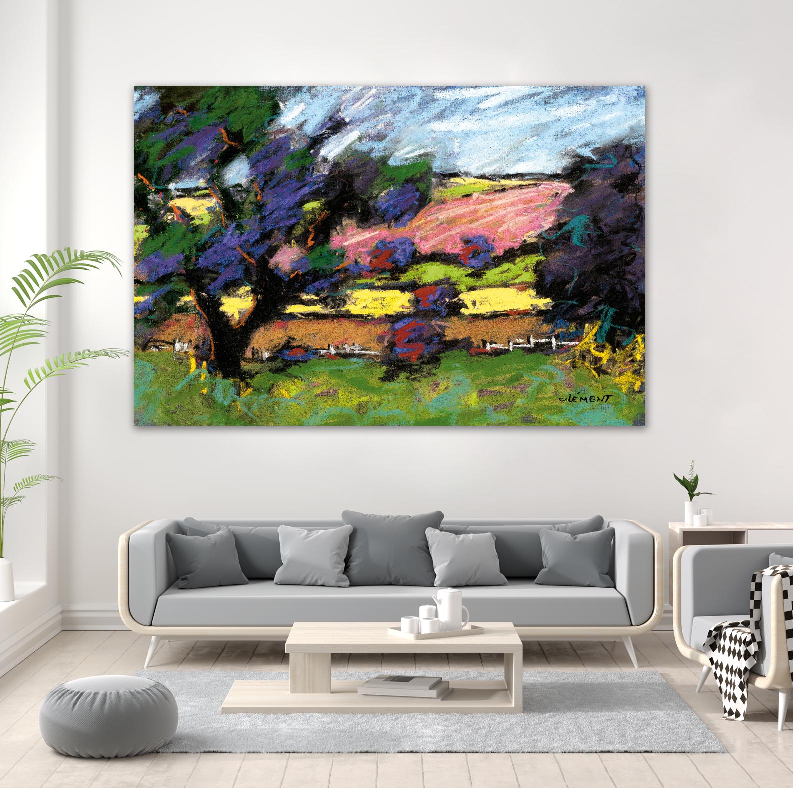 Pastel Landscape I by Jacques Clement on GIANT ART - blue landscape