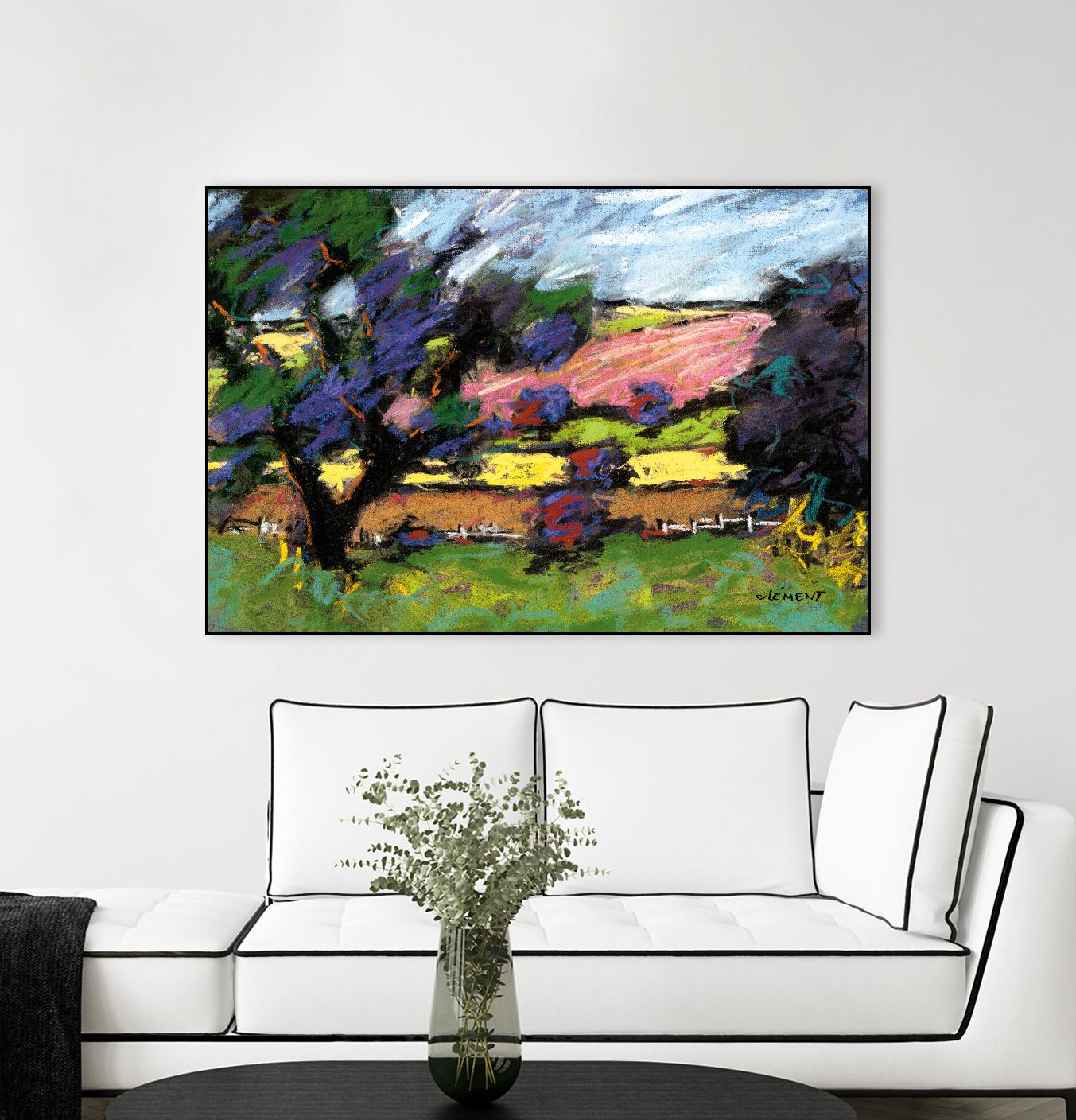 Pastel Landscape I by Jacques Clement on GIANT ART - blue landscape