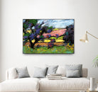 Pastel Landscape I by Jacques Clement on GIANT ART - blue landscape