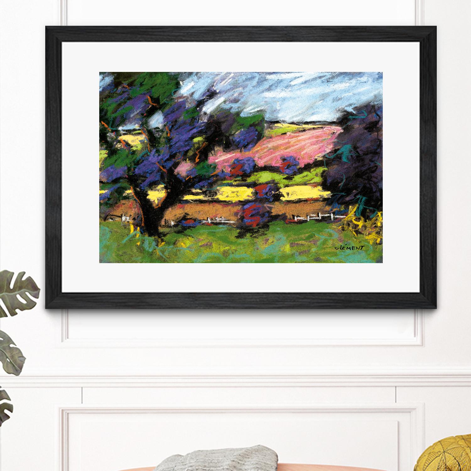 Pastel Landscape I by Jacques Clement on GIANT ART - blue landscape