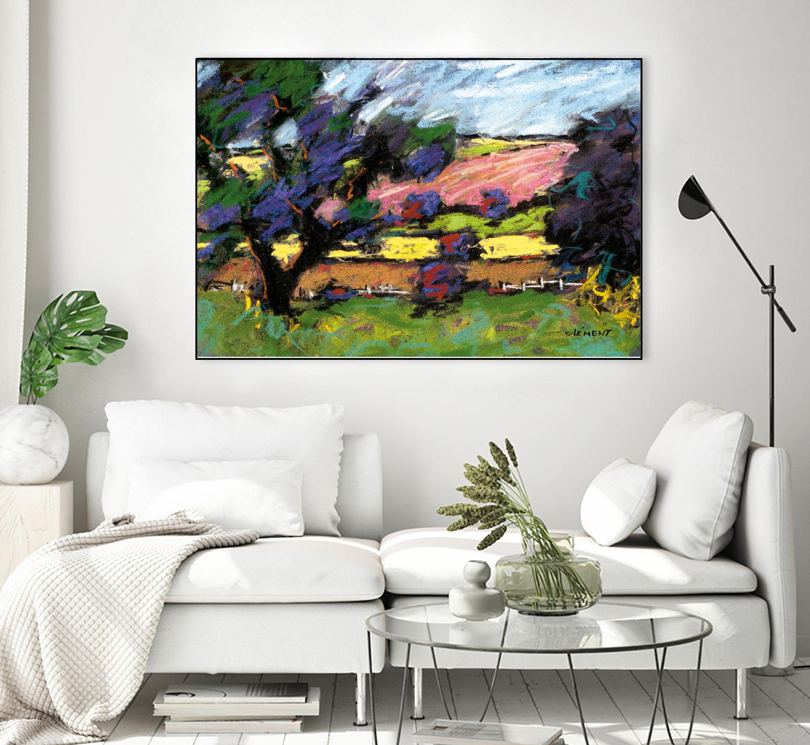 Pastel Landscape I by Jacques Clement on GIANT ART - blue landscape
