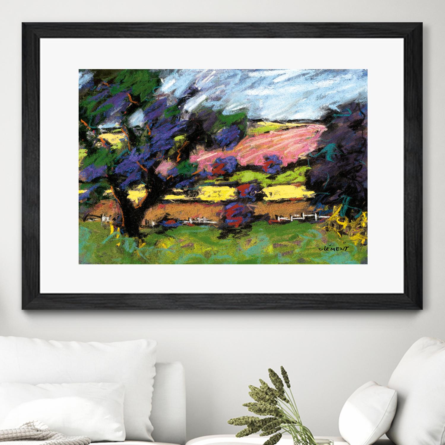 Pastel Landscape I by Jacques Clement on GIANT ART - blue landscape