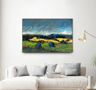 Pastel Landscape II by Jacques Clement on GIANT ART - blue landscape