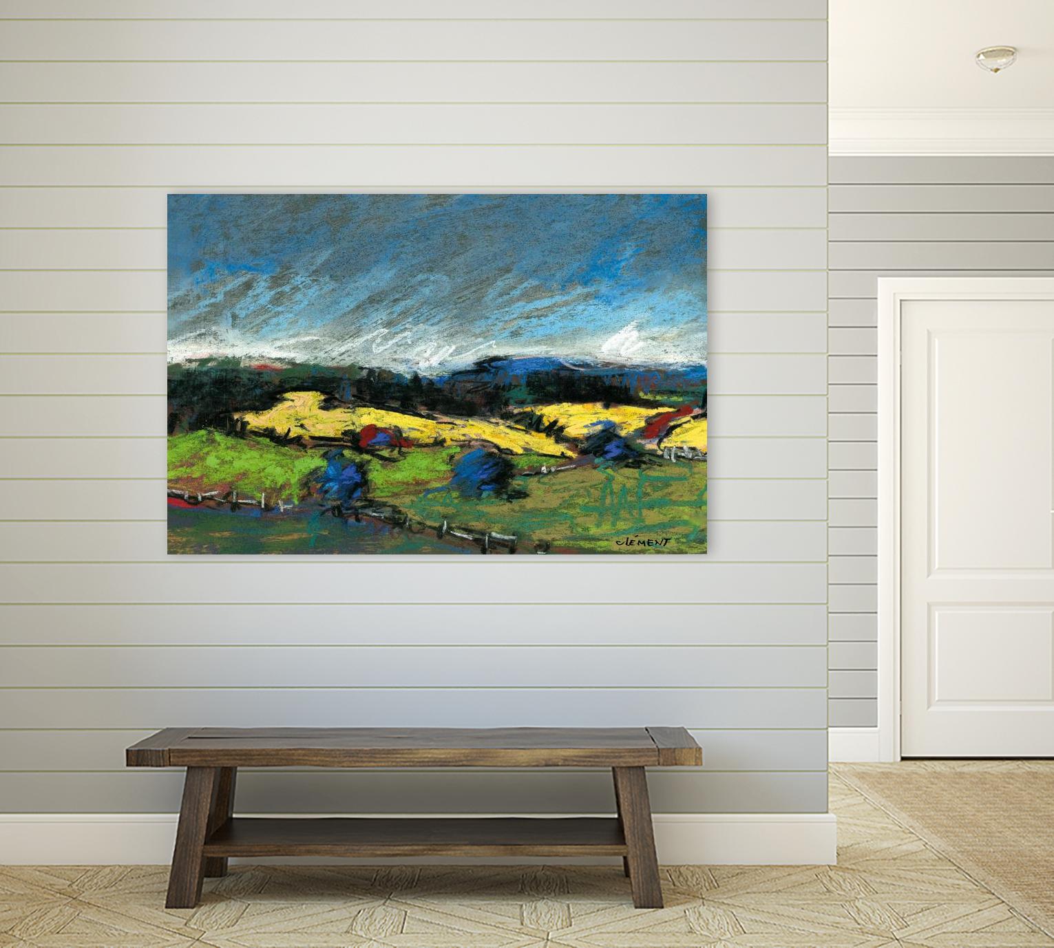 Pastel Landscape II by Jacques Clement on GIANT ART - blue landscape